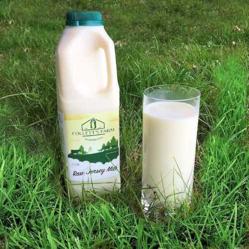 raw jersey milk from Colletts Farm in Wormingford